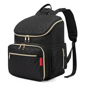 Large Capacity Waterproof Diaper Bag Backpack - Insulated Bottle Pockets, Stroller Straps - Unisex Baby & Maternity Travel Gear