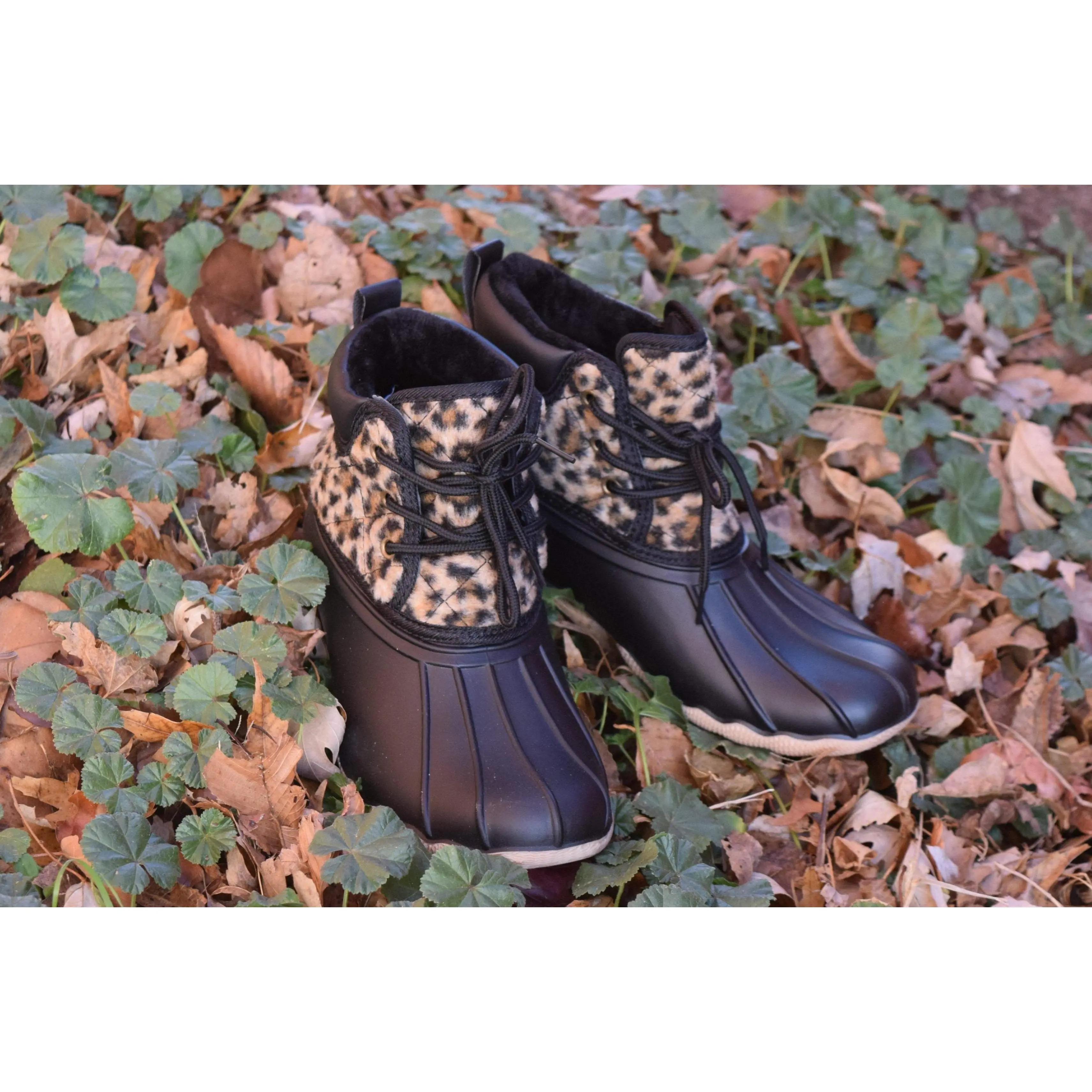 Quack Leopard Rain/Snow Boot