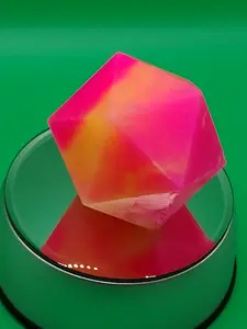 The Sunset Chonk – Pink & Orange Bouncy D20 of Chaos