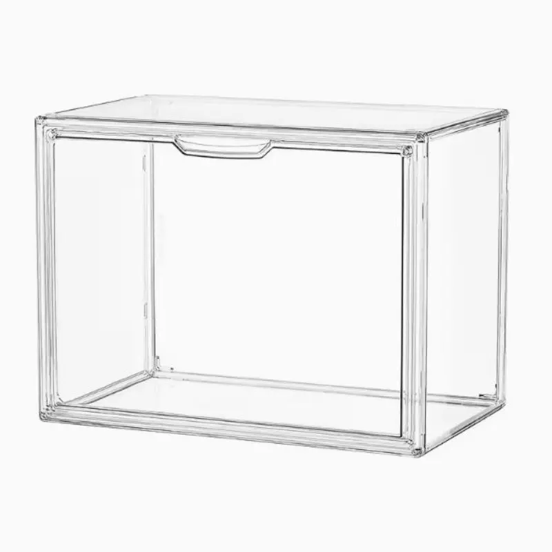 Transparent Acrylic Storage Box with Lid, Dustproof Stackable Design, Space Saving Organizer, Ideal for Organizing Bags & Toys, Modern Home Decor Solution, Clear Storage Box, Home Storage Supplies, Dustproof Organizer Boxes