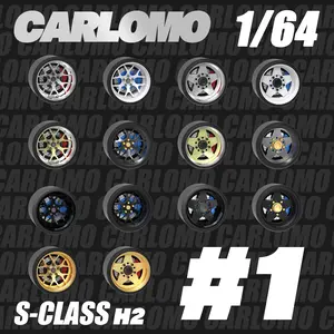 Carlomo S-Class 1/64 Die-cast Model Car Alloy Wheels with Rubber Tires Ball Bearing 1 Sets a Pack