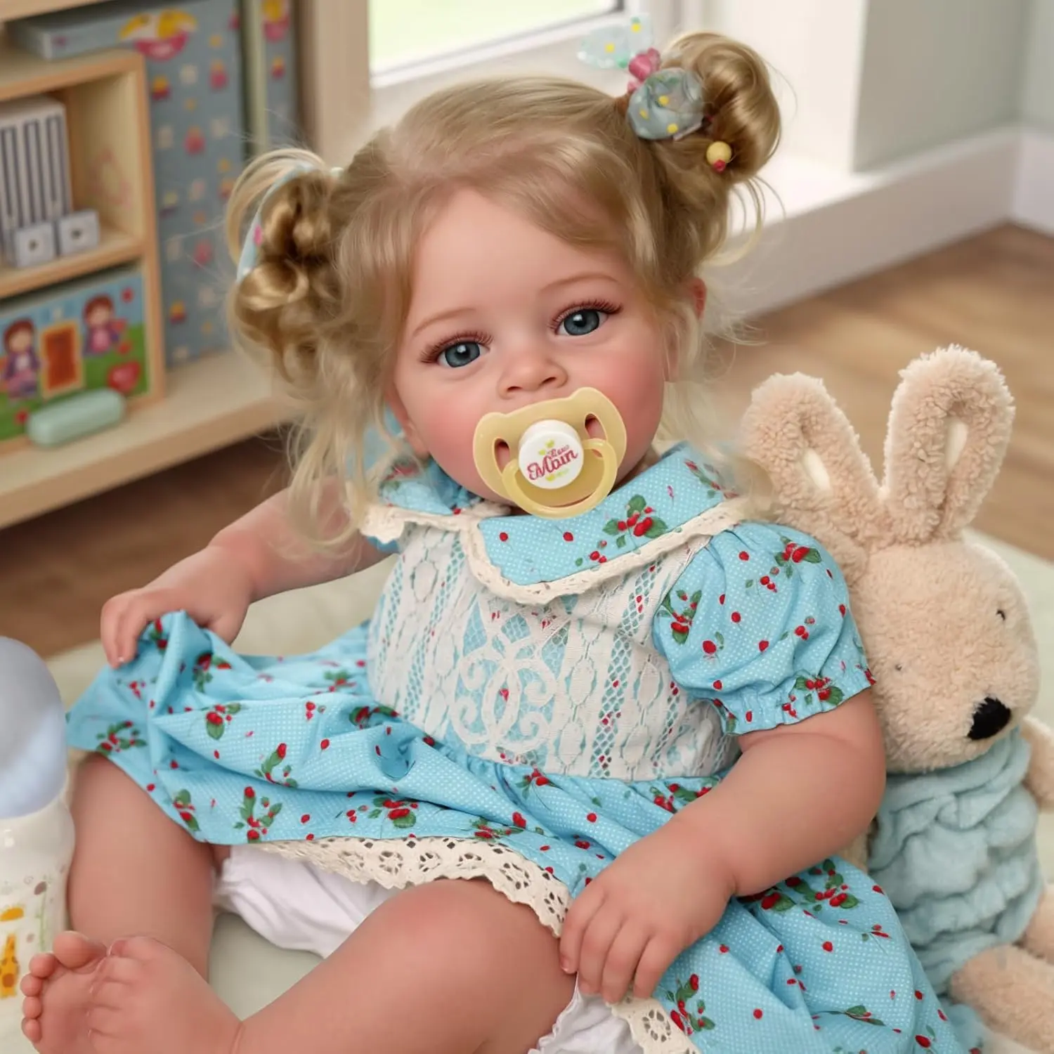 #Summervibes#DealsForYouDays BABESIDE Reborn Baby Dolls, 17/20Inch Realistic-Newborn Baby Dolls, vinyl baby fat limbs+cloth body reborn baby with Accessories Set for Kids Age 3+ for Christmas New Year's gifts Collectible Dolls