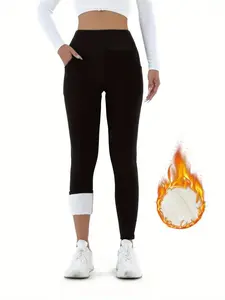 FEITAI Women's Fleece Lined Leggings– High Waisted Thermal Warm Yoga Pants for Winter Workout & Everyday Wear