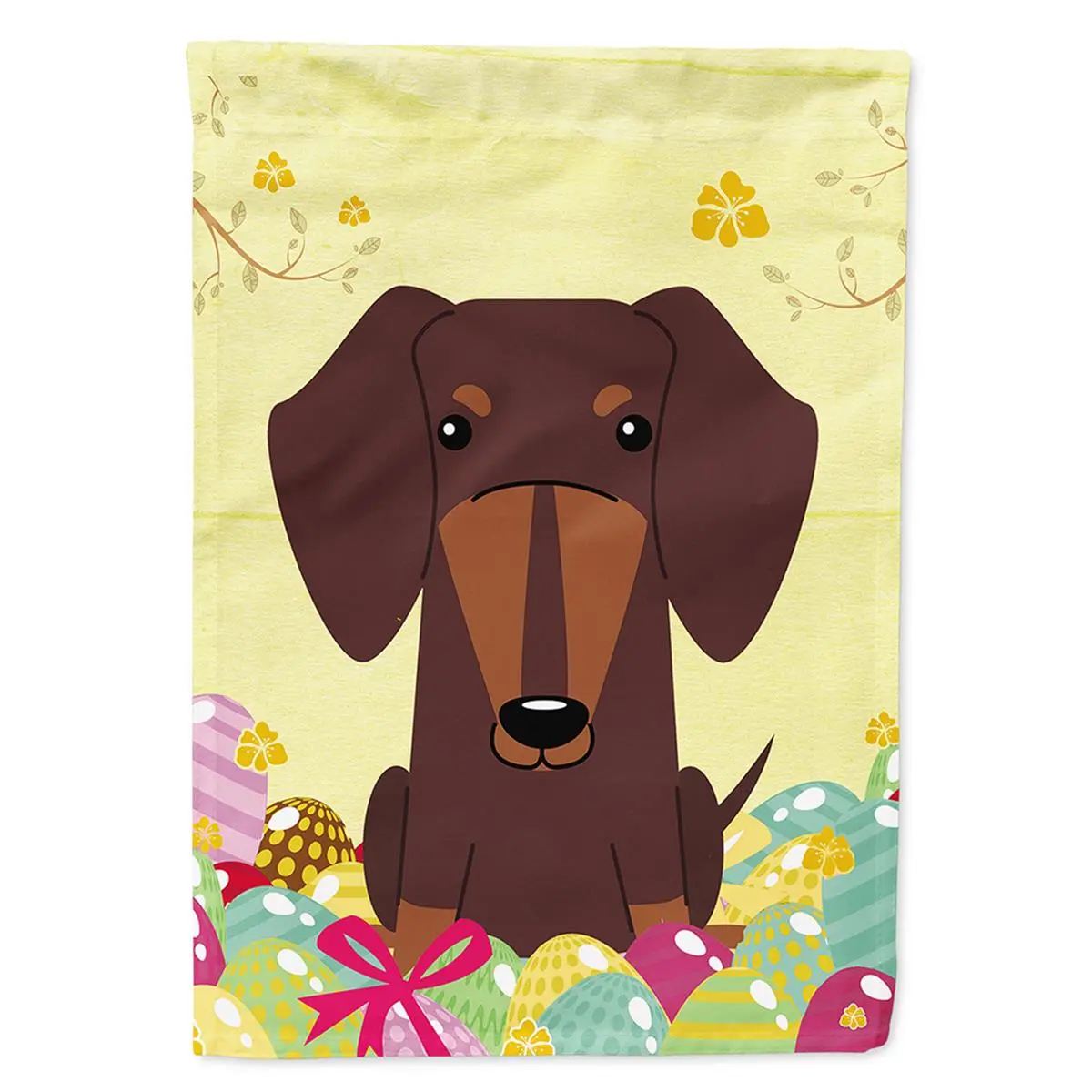 Carolines Treasures BB6131GF Easter Eggs Dachshund Chocolate Garden Size Flag