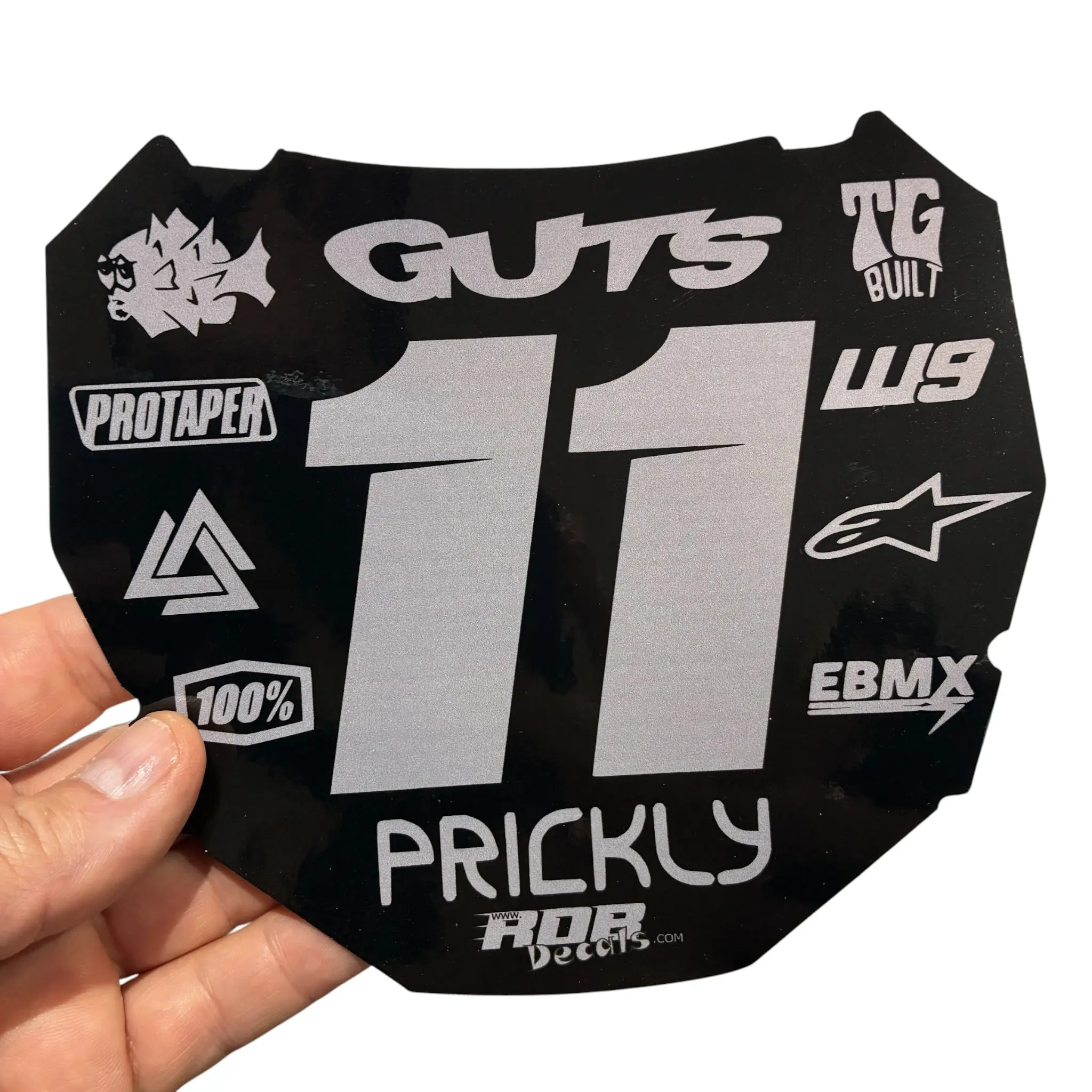 ODI Plate Decal — 11 Logo — Gray