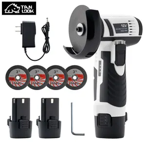 TANLOOK Cordless Angle Grinder & Polisher With 2×Lithium Batteries, Mini Electric Grinding Tool, 4 Grinding Wheels For Metal/Stone/Wood, Complete Accessories Kit (Portable & Multi-Surface) #3