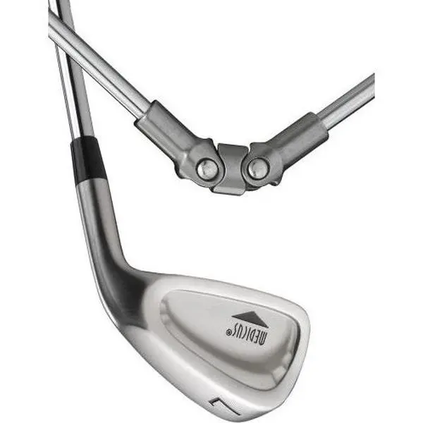 Men's Dual Hinge Golf Iron 7 - Standard Length Training Tool with 9 Breaking Points for Flaw Detection, Instant Feedback, Practice, Muscle Memory Creation, Swing Improvement, Golf Irons