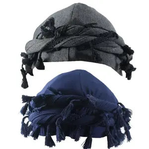 1/2-Pack Satin Lined Halo Turban Set - Stylish Vintage Head Wraps and Beanies for Men and Women - Perfect Sleep Cap, Turban, Durag for Locs and Dreadlocks Hair Protection