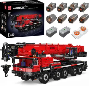Mould King 17074 Mobile Construction Crane Toy Set APP Remote Control Building Block with Motors Collectable Engineering Truck Model Toys for Kids 3218PCS Latex Free USB Powered Design