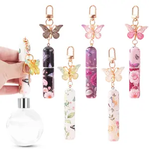 5ML Portable Perfume Bottle, Elegant Floral Refillable Design, Small Travel Mist Pump Dispenser, Ideal for Daily Use & Travel, Cosmetics Makeup Tools