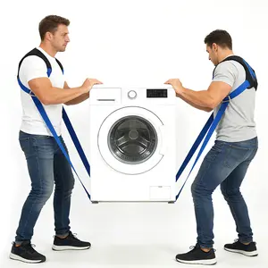 Moving Straps for Furniture, 2-Person Lifting System with Back Support, Heavy-Duty Nylon-Like Material Holds Up to 800LBS for Appliances Mattresses, Blue