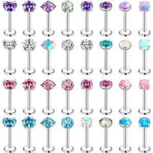 ONESING 12-25 Pcs 16G Tragus Earrings for Women Men Cartilage Earrings Labret Stud Tragus Piercing Jewelry stud fashion