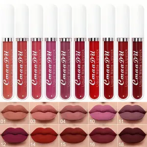 10Pcs Liquid Matte Lipstick Set for Black Women, Makeup with Dark Deep Bright Shades (Ruby, Sexy Brick, Mauve, Plum Red, Violet Purple) - Long-Lasting, 24-Hour Waterproof Lip Color