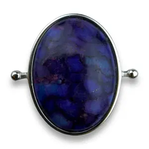 "Purple Petunias" Mosaic Stone Element