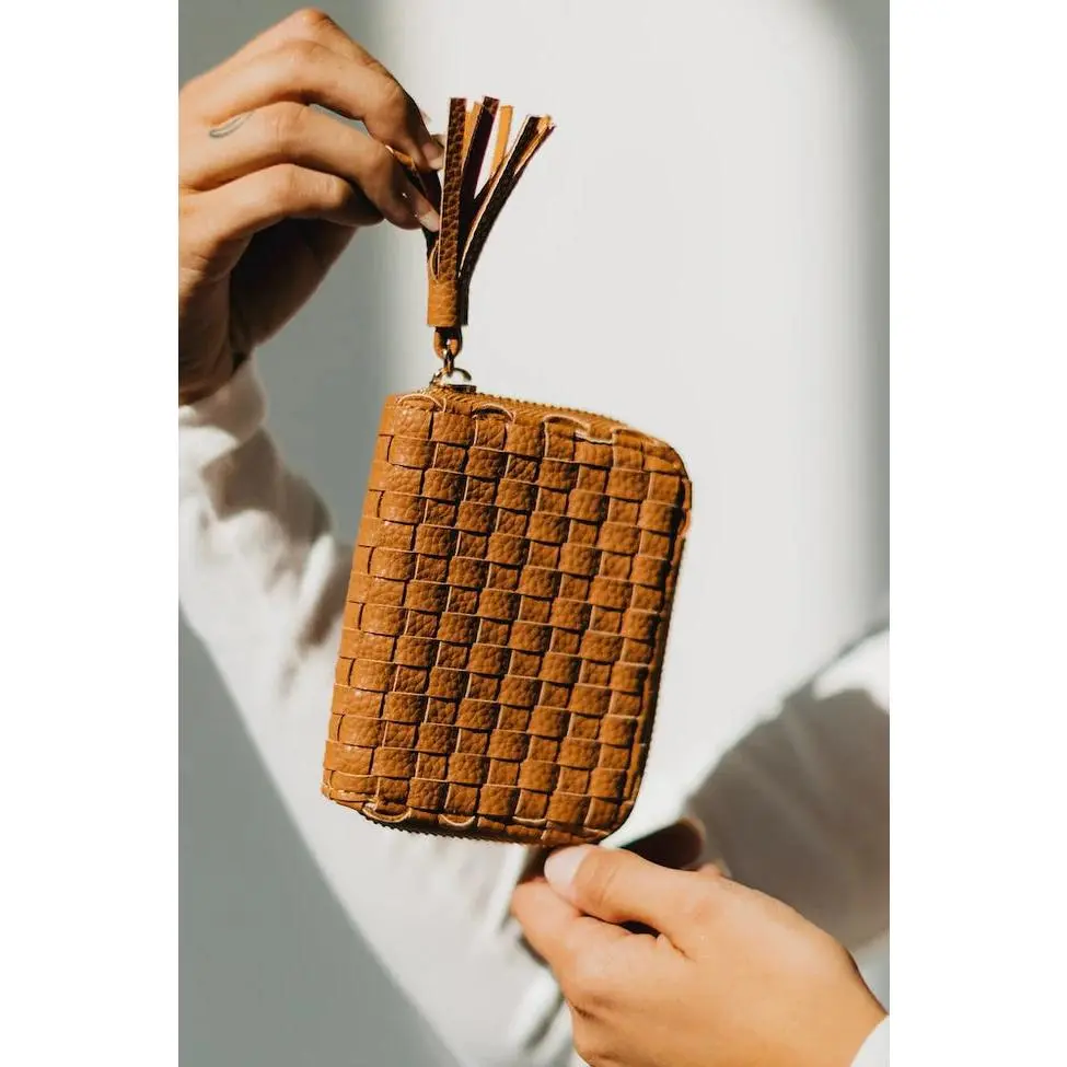 Sonny Woven Wallet - Brown