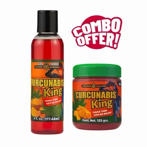 VIRAL COMBO OFFER! Curcunabis King Combo Set – Pain Relief Gel 125g (4.4 oz) & Massage Oil (6oz) Natural Turmeric & Hemp Extract Formula | Alivio Rápido para Todo Tipo de Dolor Tingling & Discomfort