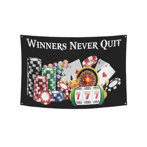 Winners Never Quit Funny Flags Meme Cool Flags Banner Room Guys College Dorm Bedroom Man Cave Girls Wall Decor Outdoor Decorationwall decor flags