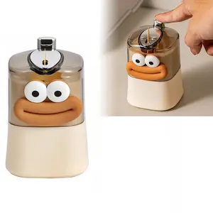Cute Cartoon Character Toothpick Holder, Automatic Pop-Up Toothpick Dispenser, Kitchen Restaurant Hotel Universal Toothpick Organizer, Round, Kitchen Home Storage