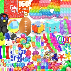 Fidget Toys, 160 Pack Party Favors for Kids 8-12 4-8, Sensory Toys Bulk Autism Autistic, Treasure Box Toys for Classroom, Stocking Stuffers, Goodie Bag Stuffers, Christmas Birthday Gifts Prizes