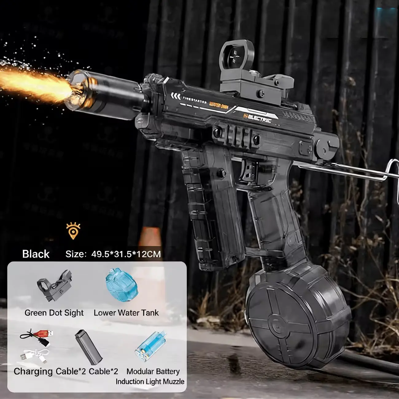 Transparent Large Capacity Water Blaster, High Speed Summer Outdoor Water Toy for Kids Pool Beach Backyard Play#SummerEssentials #WaterToys#FamilySummer #OutdoorPlay #WaterShooter Rechargeable Dual-Magazine, Water Guns