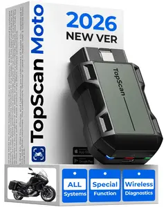 TOPDON TopScan Motorcycle Scanner Bluetooth, Motorcycle Scan Tool Fits for Harley, Ducati, BMW & Japan Brands, All Systems Motorbike Scanner Tool with Reset Functioan, Data Stream, AutoVIN
