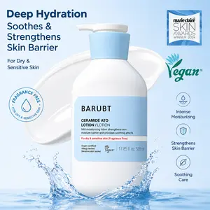 Ceramide ATO Soothing Repair Body Lotion, Fragrance Free Unscented Deep Hydrating Moisturizer, Strengthen Skin Barrier Soothe Dry Rough Sensitive Skin, Vegan Allergy Tested Gentle Daily Whole Body Skin Care