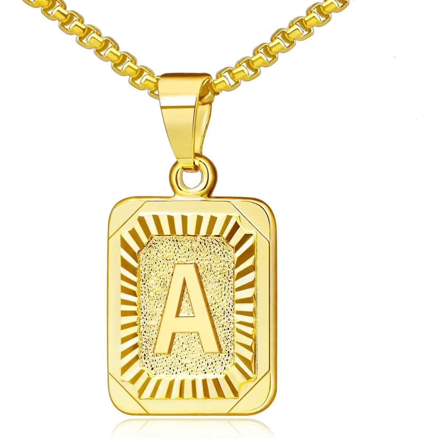 FINREZIO Initial Letter Necklace for Men Women Elegant Capital Letter A-Z Pendants For Valentine's Day Gift Durable Gold Plated chains gifts girlfriend initialnecklace jewelry men vintage jewelry chains for men necklace stack name necklace y2k accessories