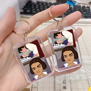 Rachel Zegler Funny Reaction Keychain – Hilarious Acrylic Keyring with Unique Parody Design, Perfect for Gifts, Bags, Backpacks & Collectors Who Love Humor