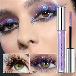 Shimmering Mascara, Waterproof and Smudge-proof, Curls and Lengthens Lashes, Perfect for Music Festivals.