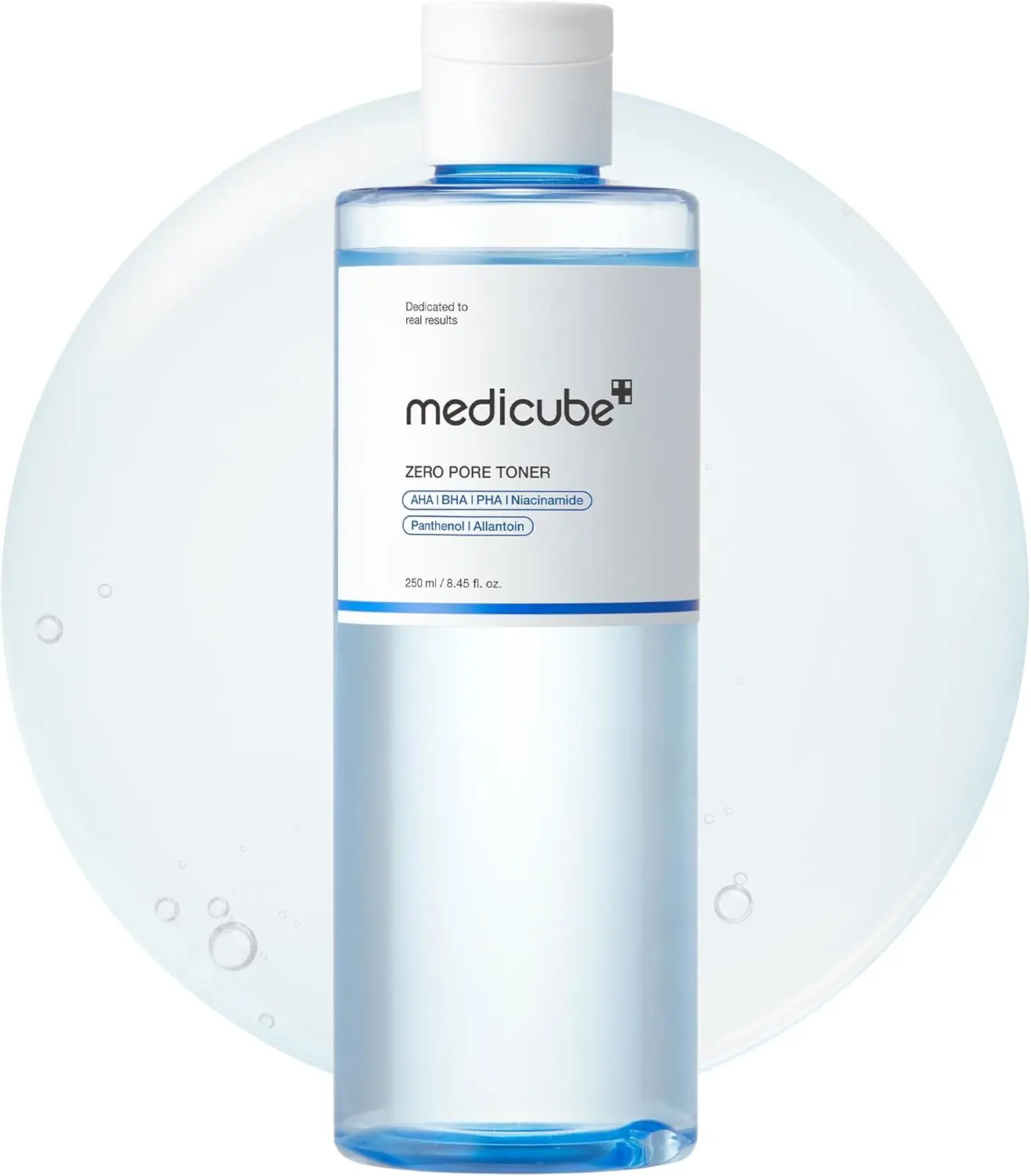 [Official Medicube Partner] Zero Pore Toner 250ml - Water Toner with AHA BHA PHA, Niacinamide, and Panthenol - Pores & Moisture Care
