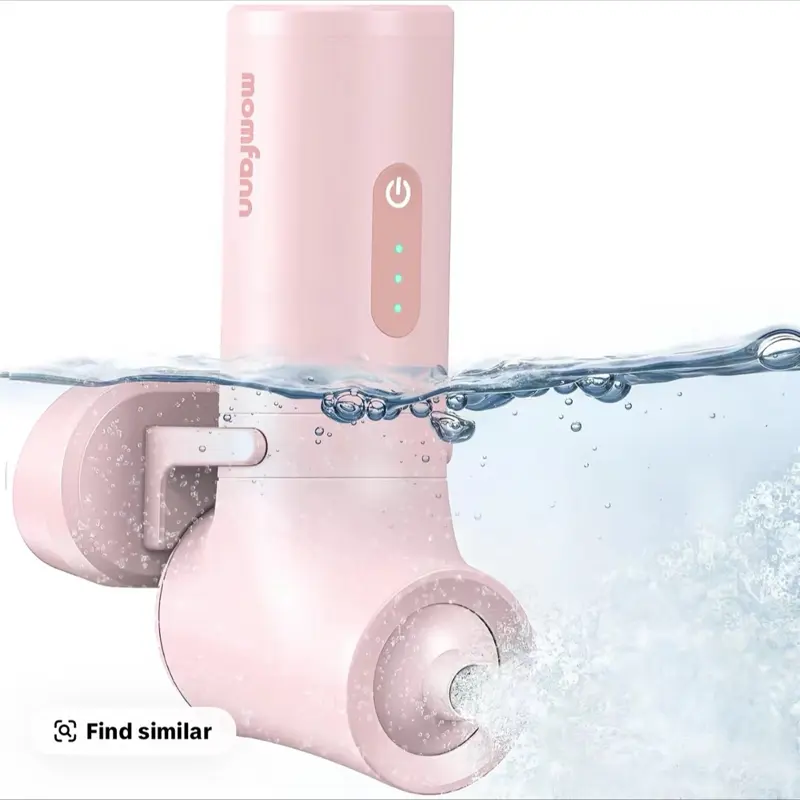 ￼ Momfann Bath Jets for Tub, Portable Jet Spa for Bathtub, Bubble/Jet Mode, 3-Level Adjustable, Bath Spa for Gifts for Women Pink