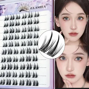 Professional Natural-Looking Eyelash Extensions for Everyday Wear, Soft & Comfortable, Easy to Apply, Cruelty-Free, 10 Rows, Curl Cluster Lashes