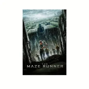 [2D Flat] 1pc The Maze Runner Movie Poster Canvas Wall Art |   30.48x45.72 cm High-Quality Print, Vibrant Colors, Durable Canvas, Modern Minimalist Design for Living Room & Bedroom Decor, Indoor Use Only, Frameless Alternative, Fade-Resistant Print