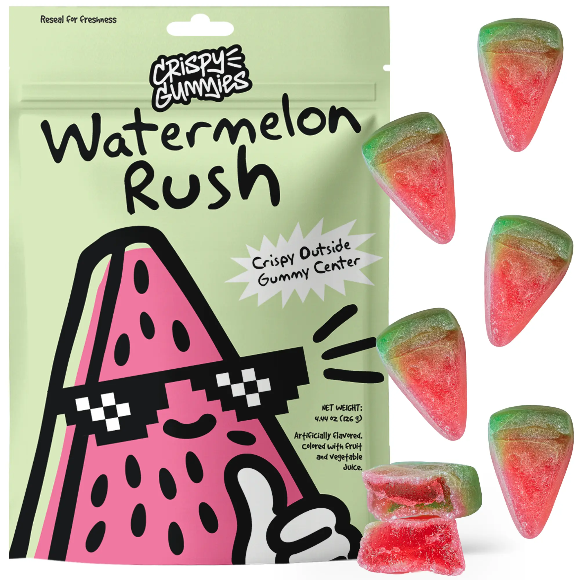 Crispy Gummies Watermelon Rush - 4.44oz Crispy Gummies Watermelon Rush - 4.44oz
