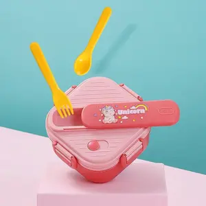 850ml Unicorn Lunch Box For Children Students Sandwich Fruit Food Storage Container Cartoon Kids Bento Box For School Camping