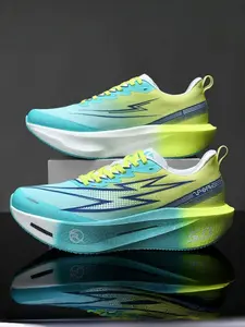 Women's Pink Flyknit Mesh Sports Shoes, Breathable Running Sneakers, Lightweight Rebound, Breathable & Sweat-Wicking, Wear-Resistant & Anti-Slip, Commute Versatile Running Shoes