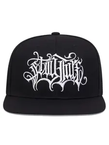 1 Piece Men's Fashion Embroidery Baseball Cap, Trendy Summer Sports Flat-Brimmed Hat, Casual Hiphop Fashion Accessories For Women Teenagers, Embroidered Snapback Hat, Fitted Snapback Hats