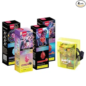 AMOS TastySounds Paleta Dulce con Audio en Forma de Corazón – Caramelo Musical Sabor Fresa y Frutos Rojos, Dulce Creativo y Romántico, Regalo Sorpresa Envuelto Individualmente-MX