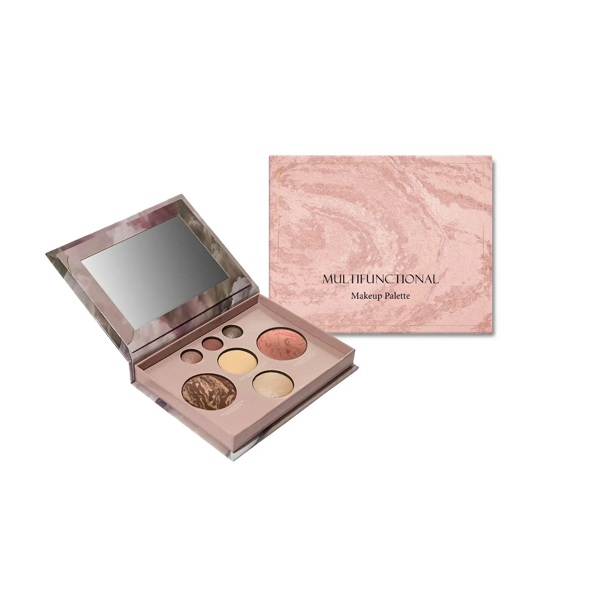 Baked Palette – 7-in-1 Full Face Palette – Bronzer, Blush, 2 Highlighters & 3 Eyeshadows – Crease-Proof, Handmade in  – Travel-Friendly