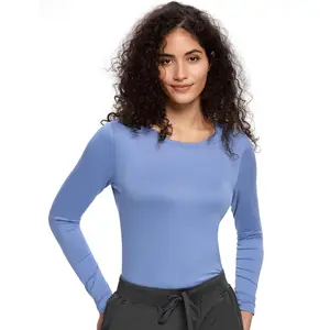 Underscrub Long Sleeve Women - Crew Neck Scrubs Undershirts for Nurse with Soft Fabric