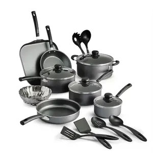 Tramontina Primaware 18 Piece Non-stick Cookware Set, Steel Gray