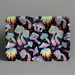 7.1 inches * 4.7 inches square tray, furniture decoration collection tray, mushroom pattern