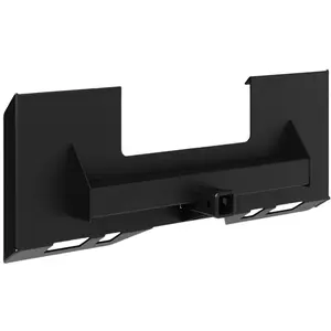 GARVEE 1/4" Skid Steer Mount Plate with 2" Removable Trailer Hitch Receiver - Universal Attachment Adapter for Kubota, Bobcat & Tractors, 3000LBS Load Capacity, Easy Welding or Bolting On