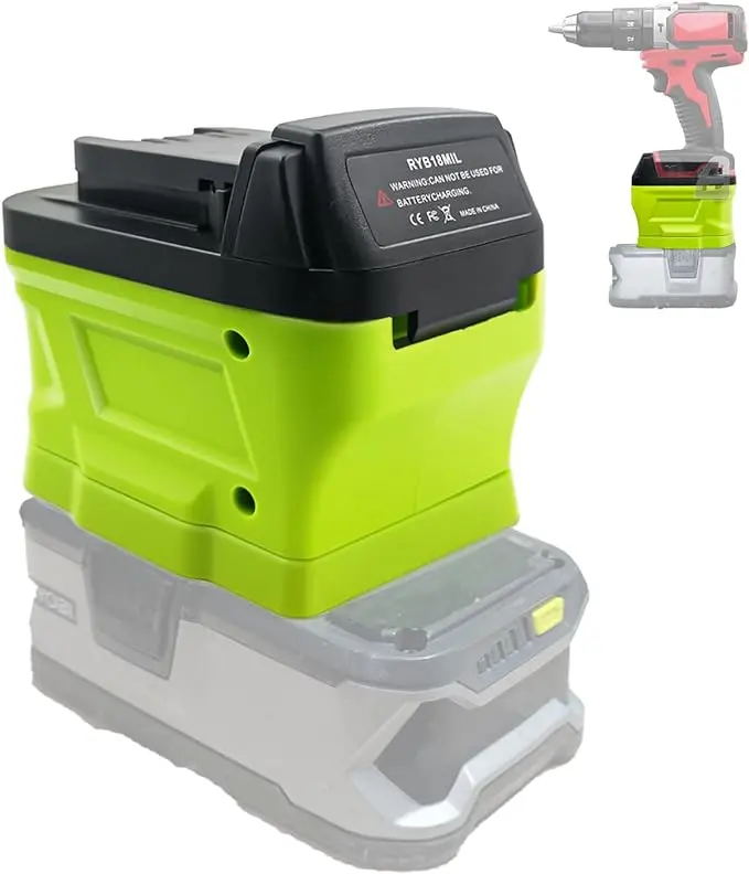 Adapter for Milwaukee 18V Tools, Convert for Ryobi 18V Battery P104 P105 P107 to Work for Milwaukee M18 18-Volt 2130-20 0830-20 2801-20 Tools Converter, High Compatibility