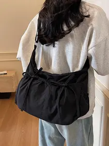 Women's Solid Color Shoulder Bag, Fashionable Temperament Simple Versatile Crossbody Bag for Work, School, Daily Commuting, Casual Trendy Versatile High-quality Daily Commuting Bag, Casual Messenger Bags, Stylish Versatile Bag