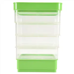 Bean Seed Germination Kit, Micro-Green Plant Growing Tray, Drain Tray, Four-Tier Stackable Sprout Growing Kit
