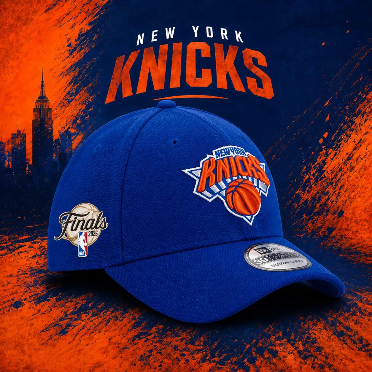 New York Knicks NBA Blue Adjustable Snapback Hat 9FORTY