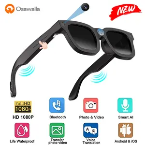 2026 New Electrochromic AI Smart Camera Glasses (8MP) ,1080P Video Recording Glasses,Real Time Translation, ChatGPT AI Voice Assistant, Open-Ear Audio,4-level electrochromic sunglasses for Men Women