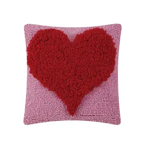Peking Handicraft Looped Heart Hook Pillow
