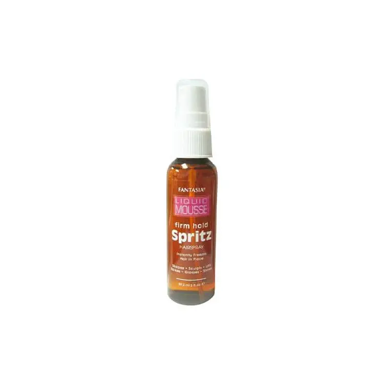 Unisex Aerosol Liquid Mousse Haircare Spritz - 2oz Travel Size, Firm Hold, Fast-Drying, Humidity-Resistant, No-Flaking Formula for Shape Control, Sculpting, Slick Back Hairstyles (Apply to Damp Hair for Adults)